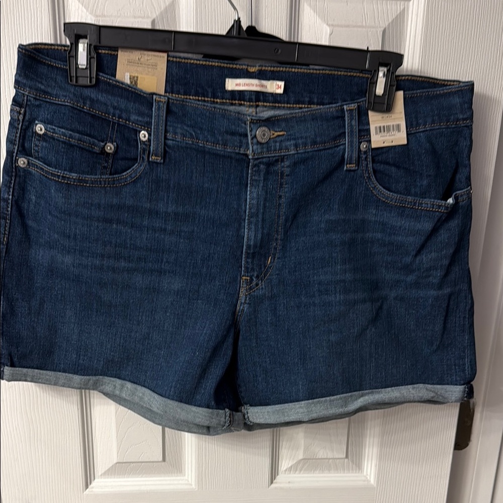 Levi's Dark Blue Jean Shorts